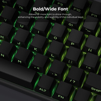 XVX Black Side Keycaps Shine Through OEM Profile PBT Double Shot Keycap 75% Backlit Keycaps For Gamer Mechanical Keyboard