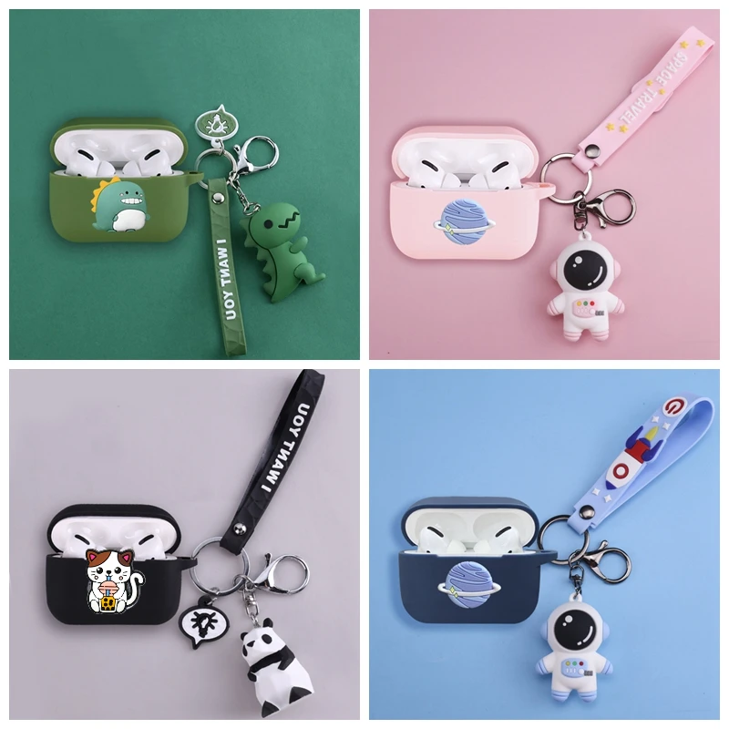 Casing Lucu Kartun untuk Apple AirPods 3 Casing Silikon Airpods 1/2 Casing AirPods Pro Earphone Bluetooth Nirkabel Penutup Pelindung