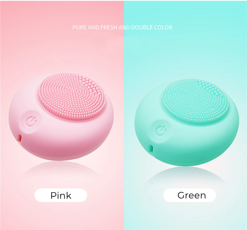 USB Facial Cleansing Brush Electric Face Cleaner Deep Pore Skin Care Massager Silicone Waterproof Beauty Machine Sonic Vibration