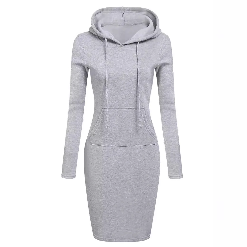 

Women Dress Autumn Female Fashion Pocket Hooded Dresses Hoodies Women Sweatshirts Women Hoodies Dress Tops Ladies Clothing