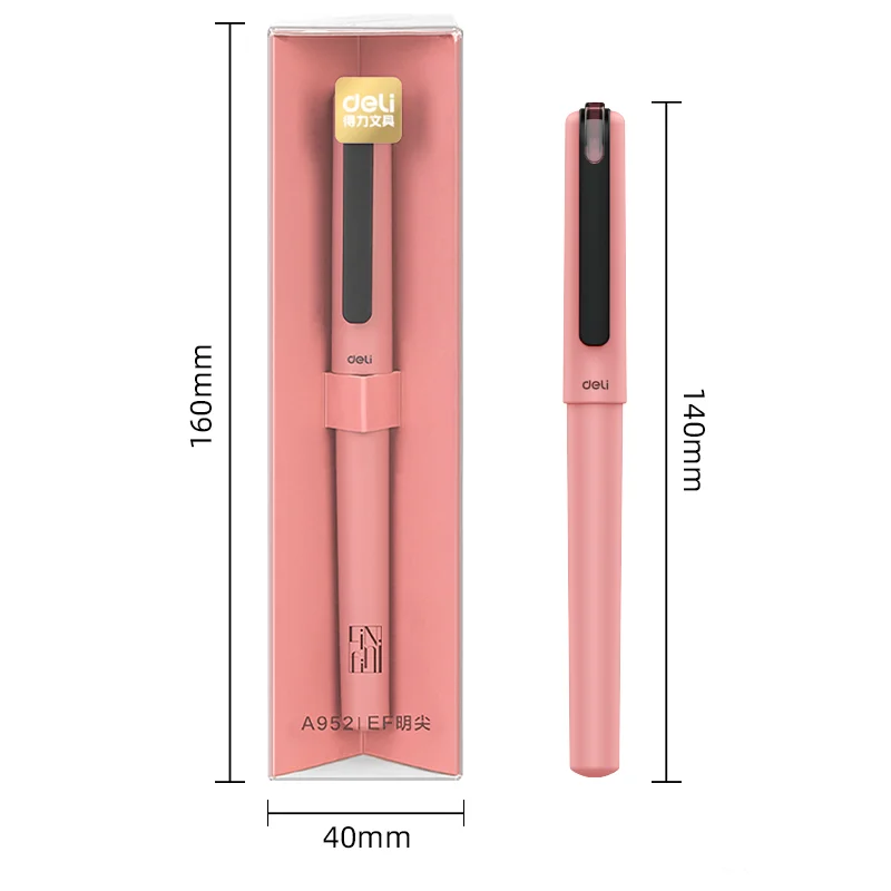 1Pcs DELI A952 4 Colors EF Nib Erasable Fountain Pen Blue Ink School Office Stationery Supplies Gift