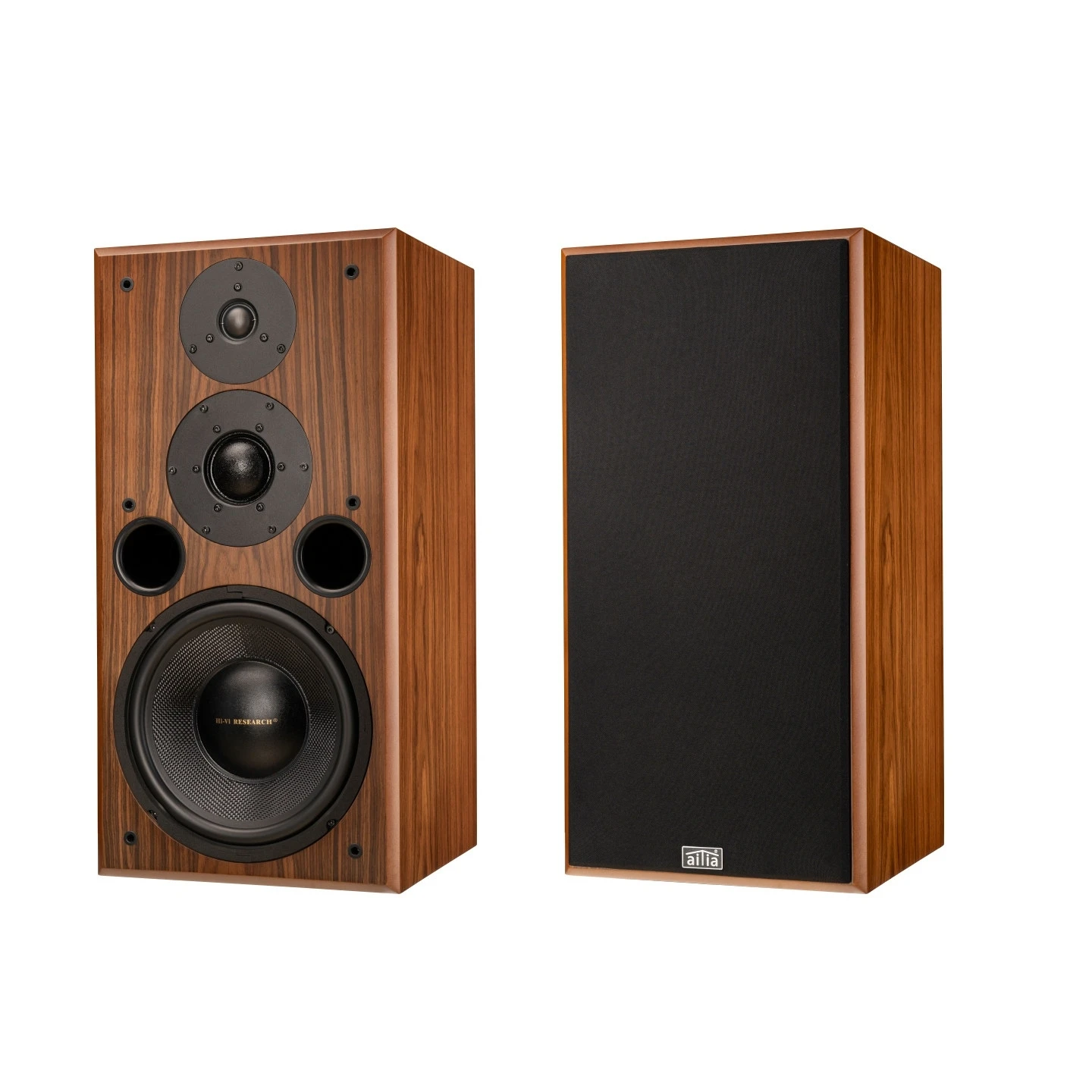AJ-1002 10-Inch 3-Way Hi-Fi Bookshelf Speakers, 100-300W Power Handling, 89dB Sensitivity, 5Ω Impedance, 40Hz-20kHz