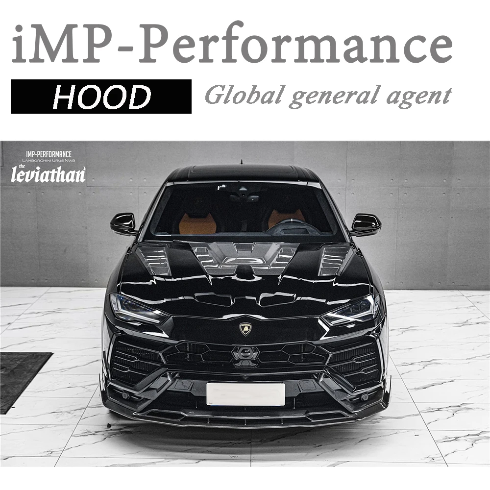 

Car Accessories Partial Carbon Fiber iMP Performance Style Hood Bonnet Fit For 2018-2022 Lamborghini Urus Hood Engine Cover