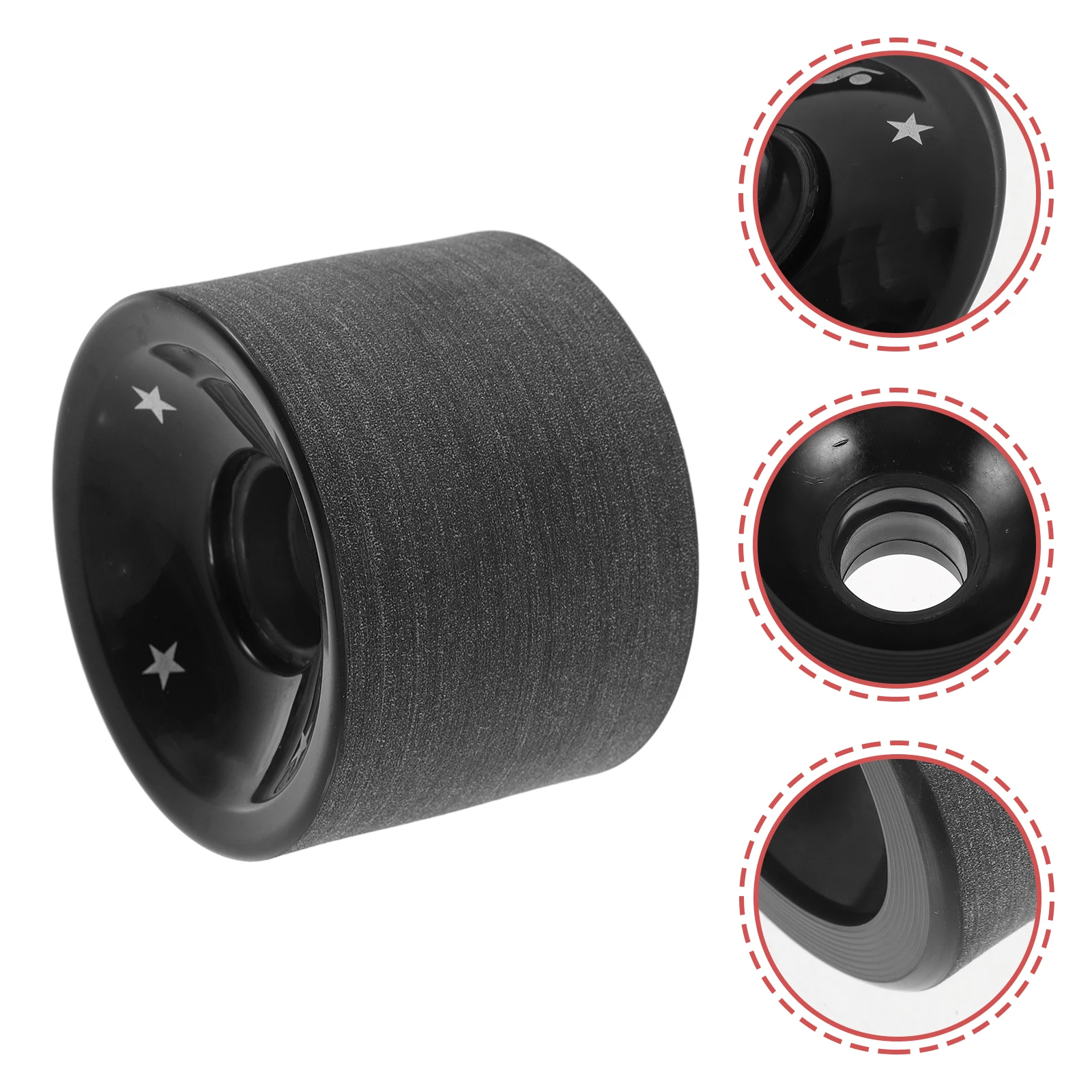 مجموعة عجلات لوح التزلج طويلة الأمد، أسطوانة من مادة البولي يوريثين عالية الأداء للممارسة اليومية والتزلج على الشوارع والرياضات الخارجية المحمولة #6