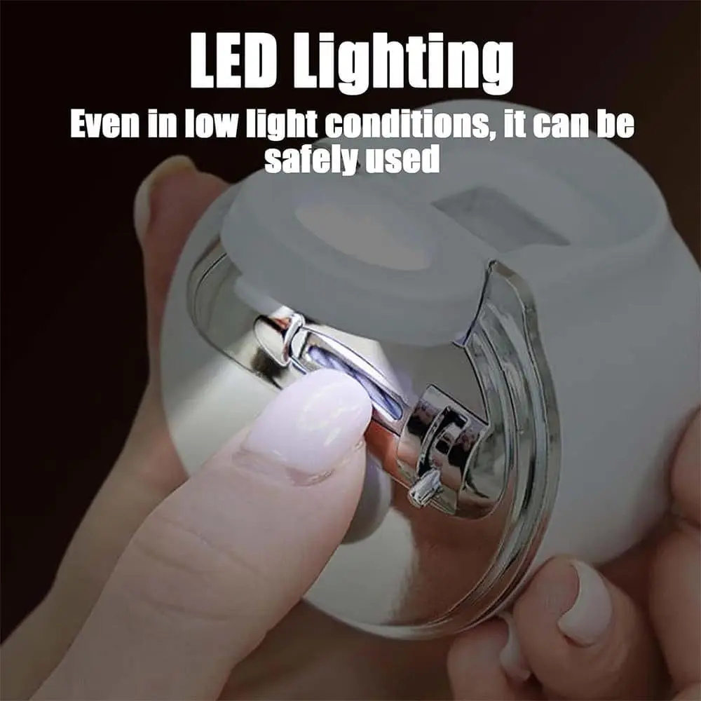 

Adjustable Electric Nail Clipper with LED Light Rechargeable Electric Toe Nail Clipper 3-Speed Adjustment Trimming and Polishing
