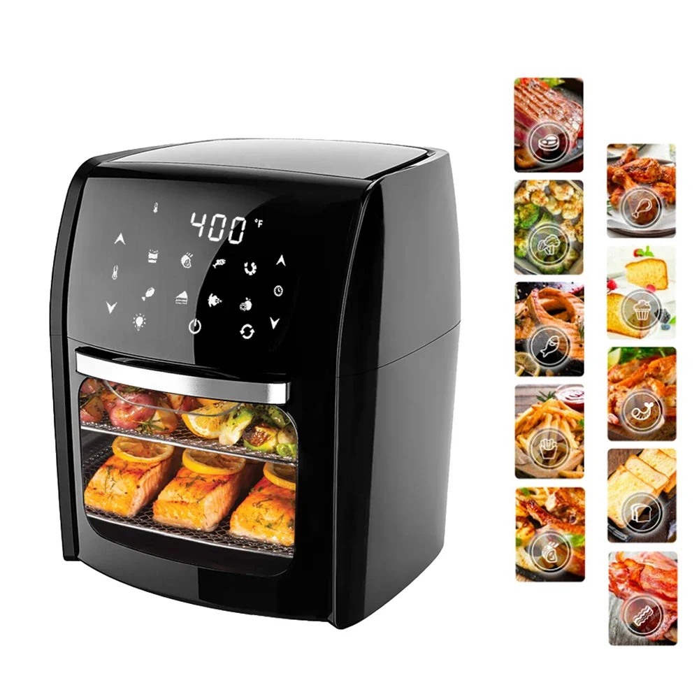 Multi-function Independent Baskets Smart 12 Liters Electric Digital Air Fryers with Visible Window