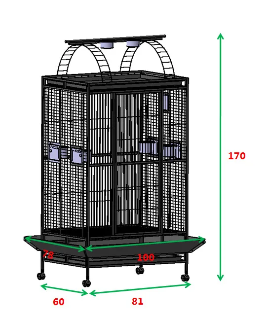 

Large luxury parrot cage interactive large villa metal bird cage Xuan Feng gray parrot breeding flying cage