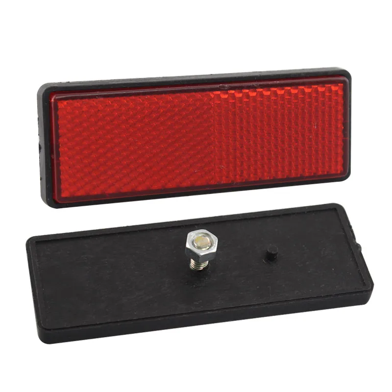 대부분의 오토바이 용 범용 ATV 자전거 먼지 자전거 등 반사판 스쿠터 쿼드 직사각형 반사판 경고 반사판