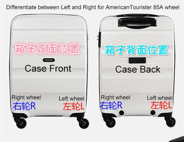 American Tourister Wheel para US Traveler, Universal Suitcase Substituição Parte, Acessório de Bagagem, 85A Rodas, JX9054