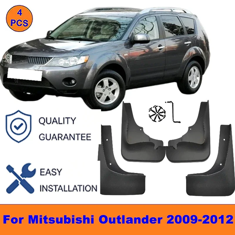 

4Pcs Mud Flaps For Mitsubishi Outlander 2009-2012-Splash Guards Front&Rear Wheel Fender Mudguards Car Exterior Protection Parts