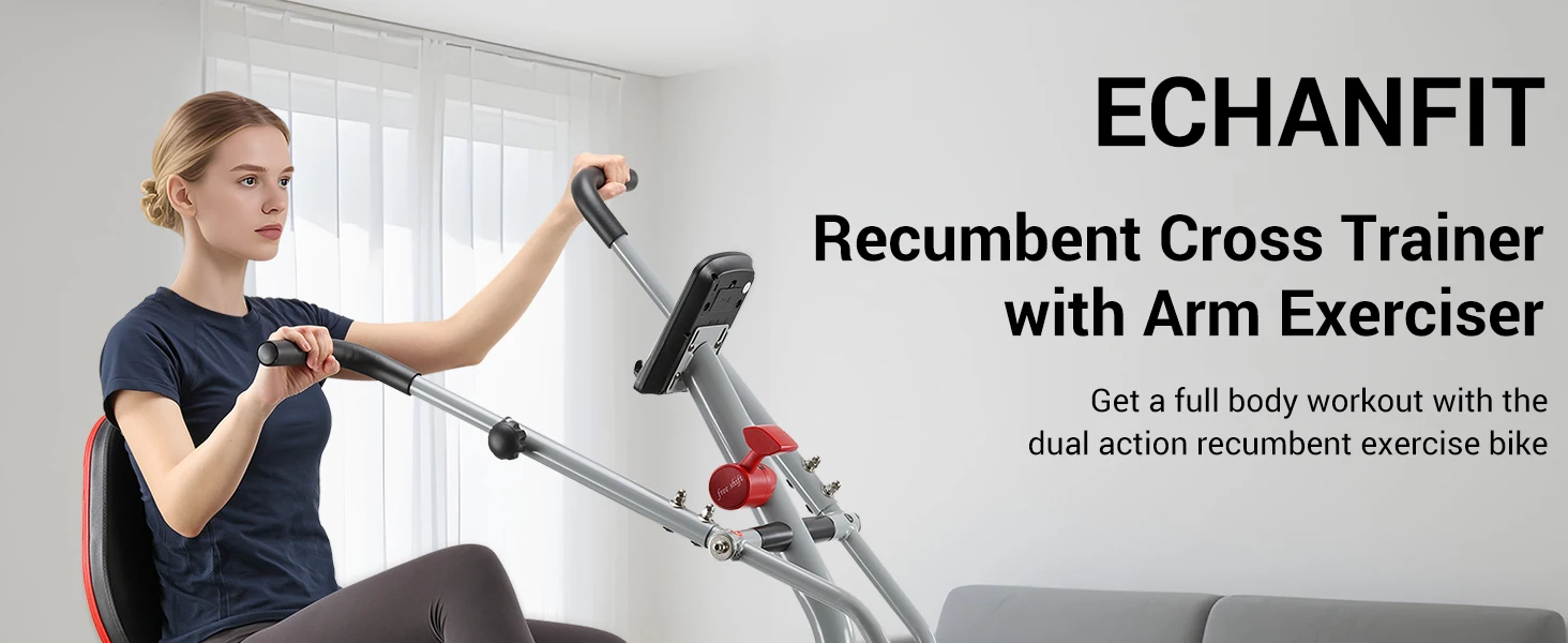 recumbent exercise bike with arm exerciser