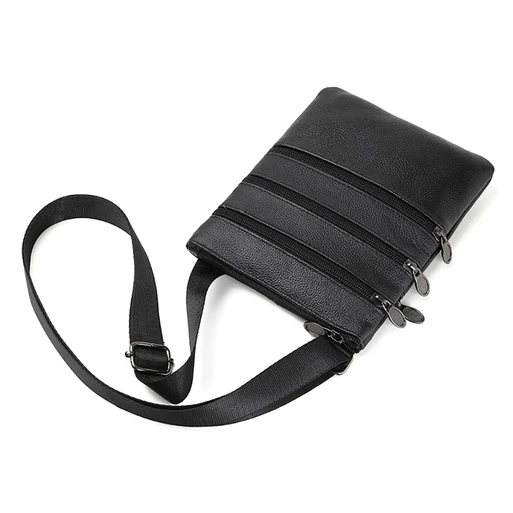 Men New Fashion Leather Bag Shoulder Bag Casual Shoulder Messenger Bag