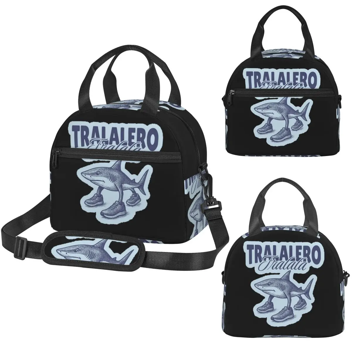 

Термосумка для обедов Tralalero Tralala Shark Italian Brainrot для детей, школьный термоконтейнер, герметичный ланч-бокс