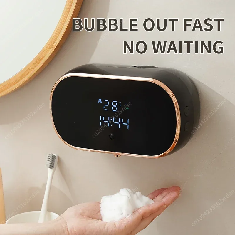 

Automatic Foam Soap Dispensers for Bathroom Smart Washing Hand Machine with USB Charging Two Colors with ABS Material