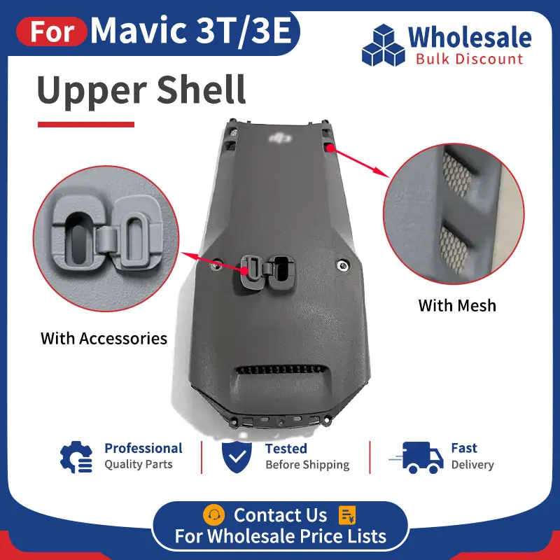 SNQP Upper Shell Top Cover For DJI Mavic 3 Enterprise 3T/3E Upper Cover With Mesh & Buckle Accessories Repair Replacement Spare