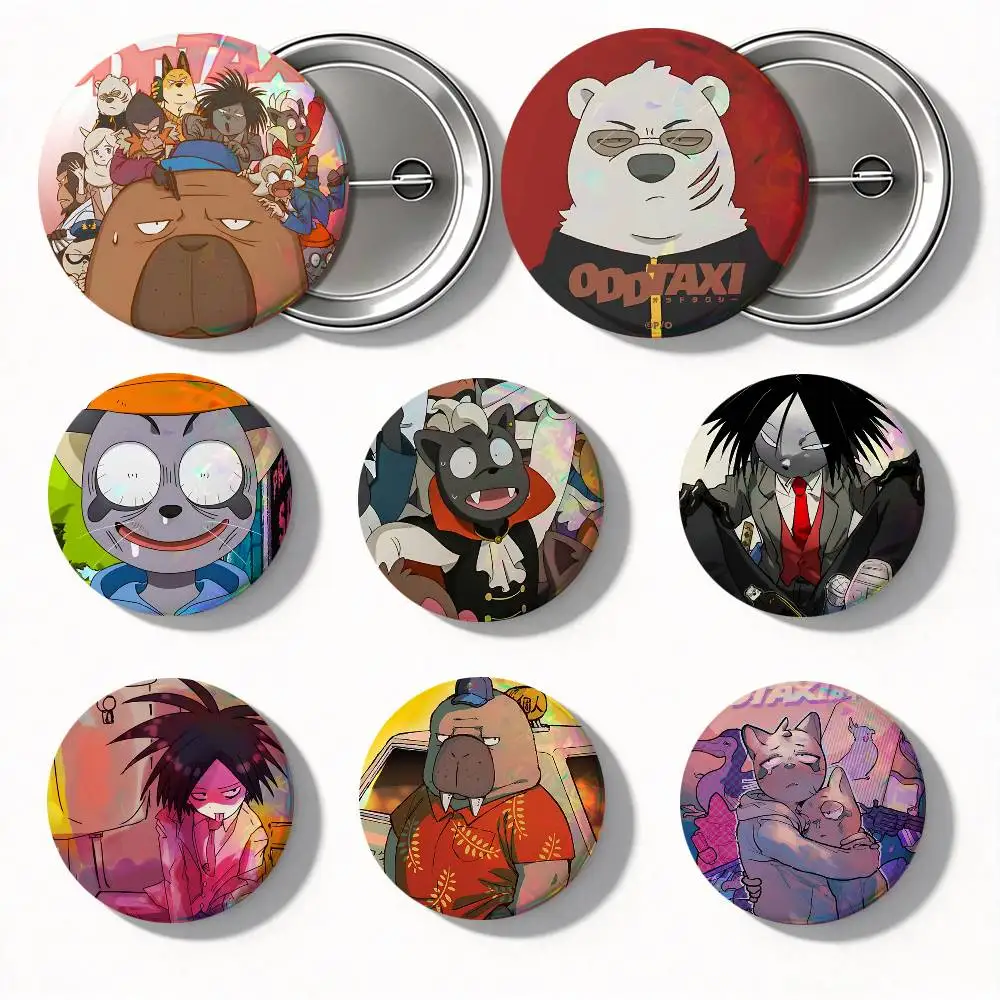 Anime Odd Taxi Round Badges Can Be Used To Decorate Clothes And Backpack Pins