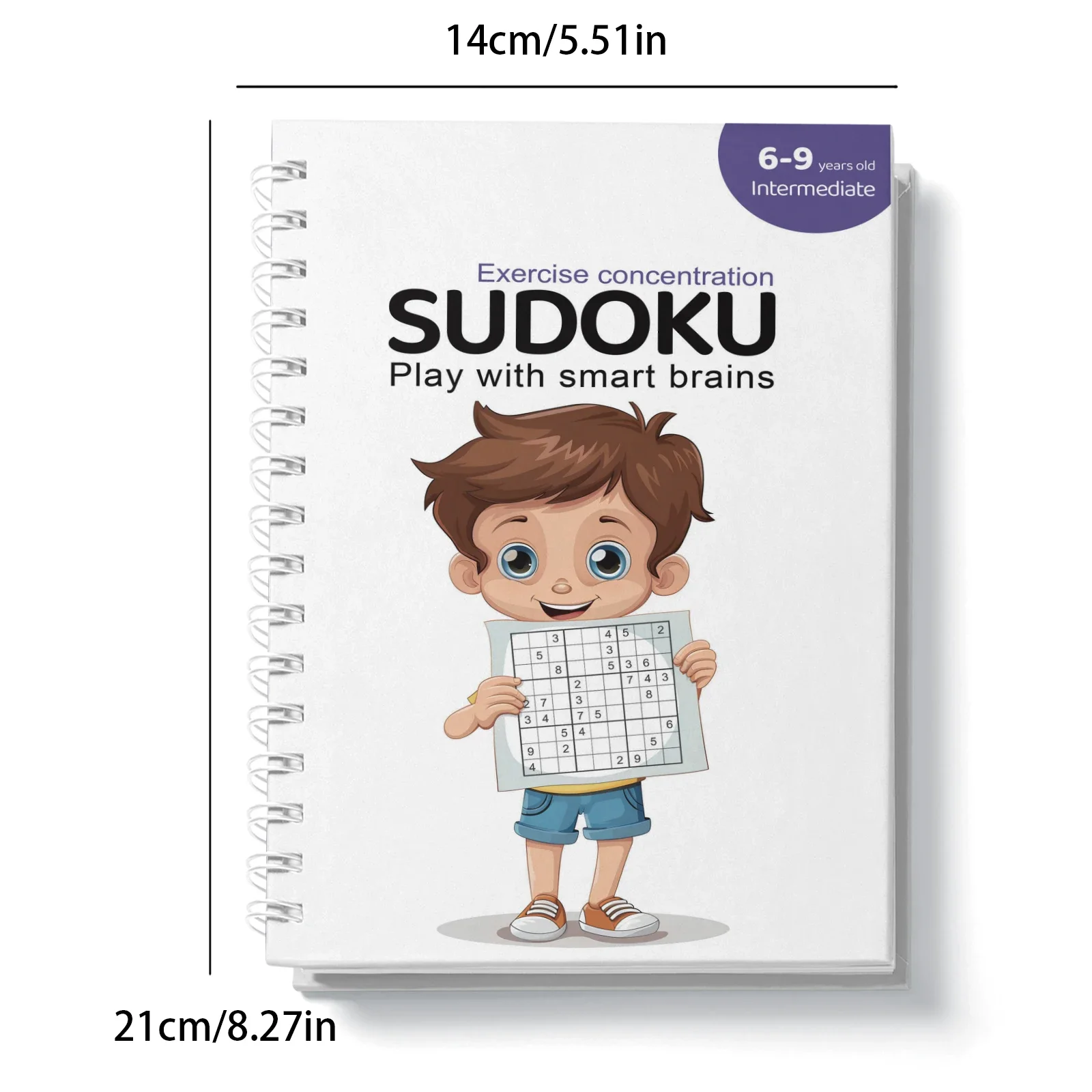 كتاب ممارسة سودوكو، ممارسة الرياضيات، منطق التفكير للأطفال من جميع الأعمار، تمرين الدماغ #6