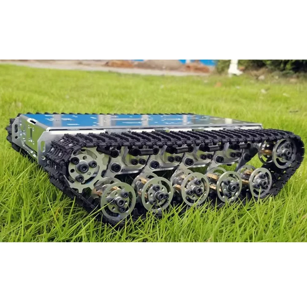 2WD Metal Shock Absorber Tank Track Chassis with Caterpillar DC Motor for Arduino STM32 ROS Robot Car Arm Platform Starter Kit