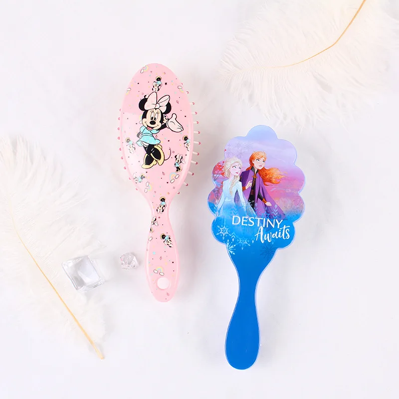 Children\'s Comb Princess Elsa Minnie Mouse  Massage Comb Air Cushion Massage Dmooth Hair Plastic Comb Cartoon Cute Airbag Comb