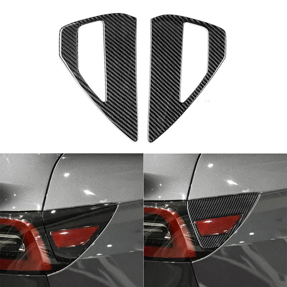 

For Tesla Model Y 2020+ Model 3 2017-2022 Real Carbon Fiber Charging Port Panel Trim Cover Car Retrofitting Accessories Sticker