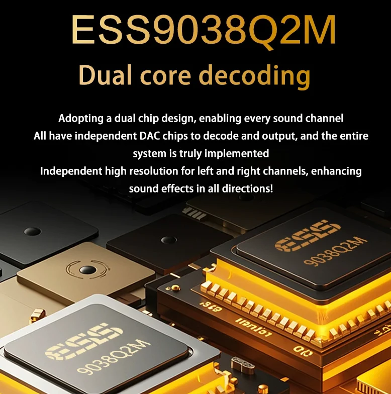 BRZHIFI SU9PRO BT 5.4 USB HIFI декодер автомобильный домашний ЦАП двухъядерный ES9038