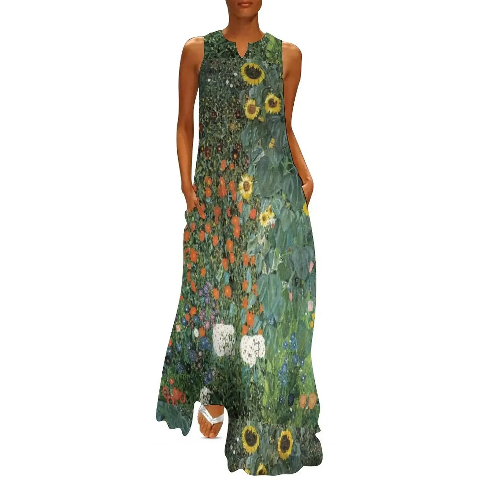 

Gustav Klimt - The Sunflower Long Dress ladies dresses for women 2025 womans clothing Female clothing prom dress 2025 Dress