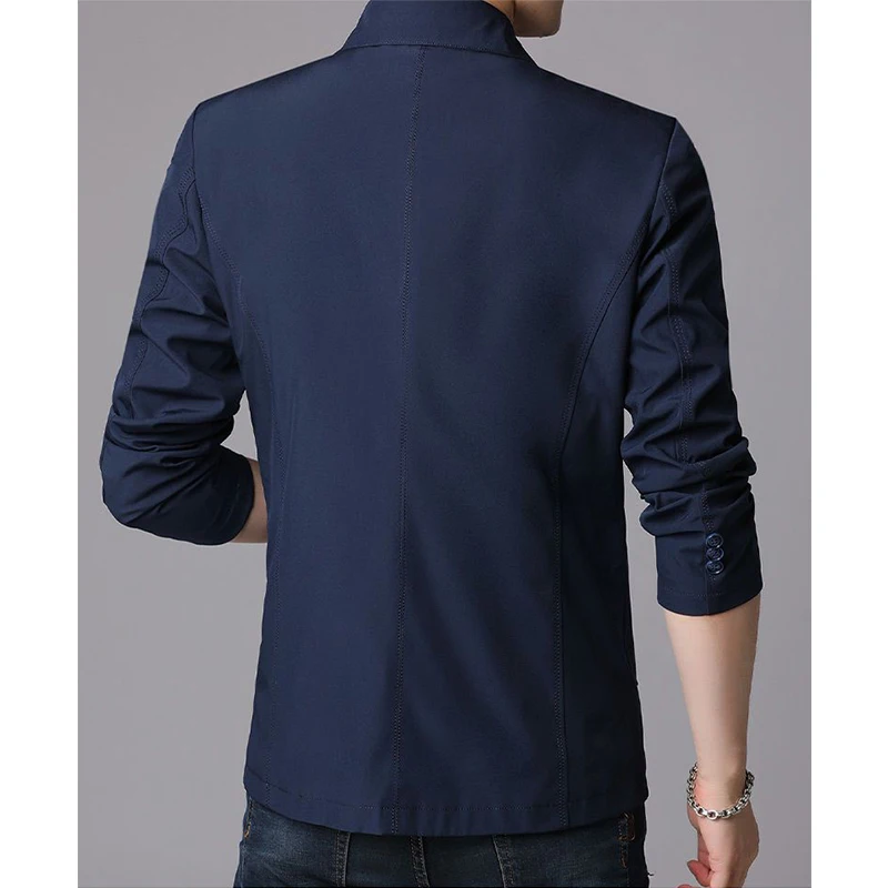 Spring Autumn Male Casual Fashion Solid Color Jacket Hombre Long Sleeve Slim All-match Buttons Tops Men Cardigan Coat Outwear