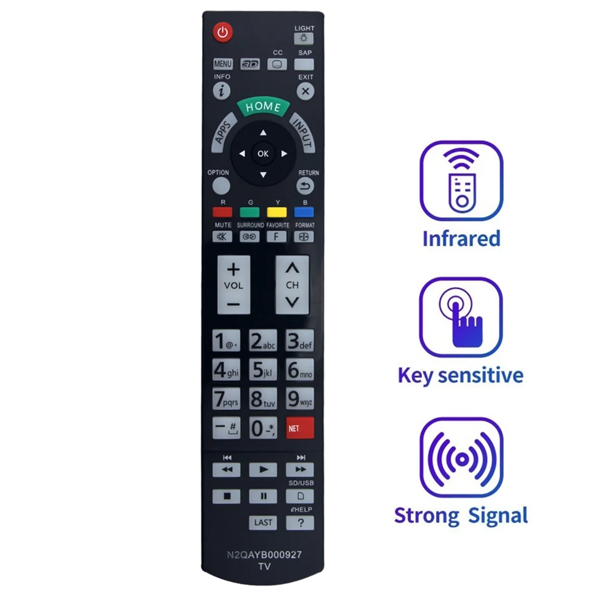 AB25 Replaced N2QAYB000927 Remote for Panasonic 4K HD TV TC58AX800U TC65AX800U TC65AX900U TC85AX850U TC58AX800U TC65AX800U