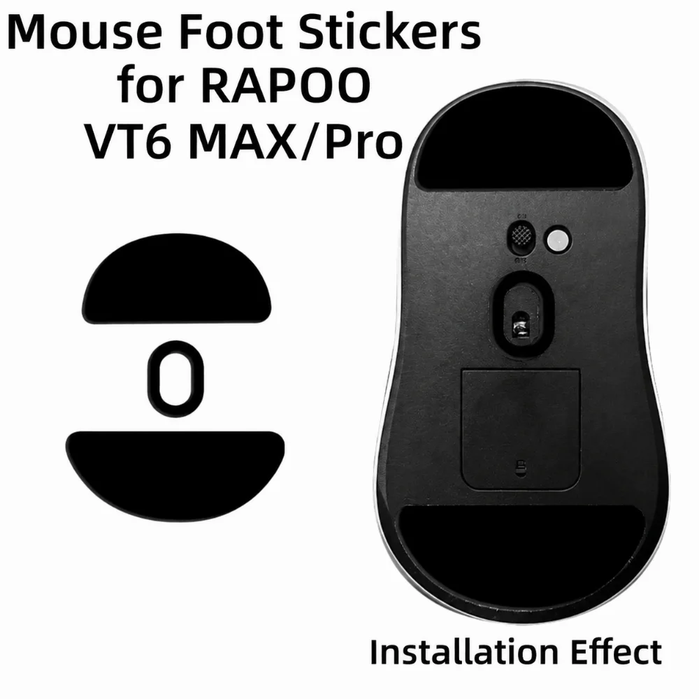 PTFE Mouse Foot Pads Wear-Resistant Smooth Replacement Foot Covers Ice Edition Mouse Skate Glides for RAPOO VT6 MAX/Pro
