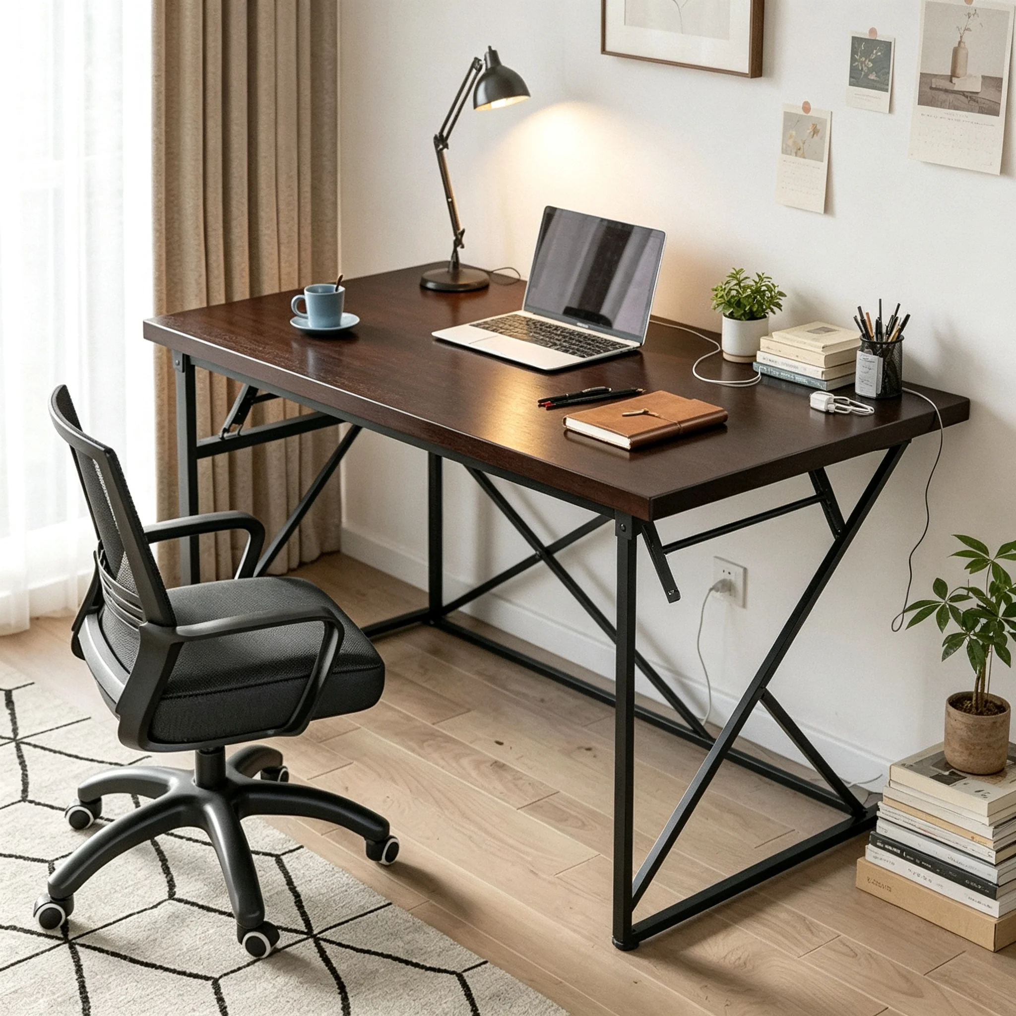 AOLIVIYA Folding PC Gaming Desk Office Study Table Manicure Training Dining Rental Home Simple