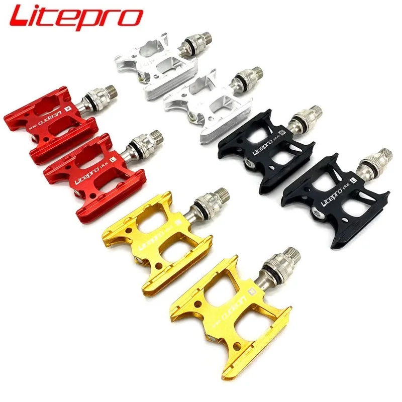 

Litepro Folding Bike Quick Release Pedal For Brompton Bicycle Left Right Ultralight Pedal Aluminum Alloy Mountain Bike Pedals