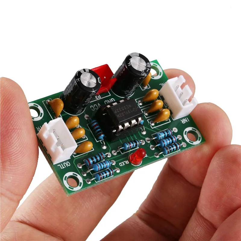 ABGI-6X Mini Preamp Op Amp Module Amplifier Dual Channel NE5532 Preamplifier Tone Board 5 Times Wide Voltage 12-30V