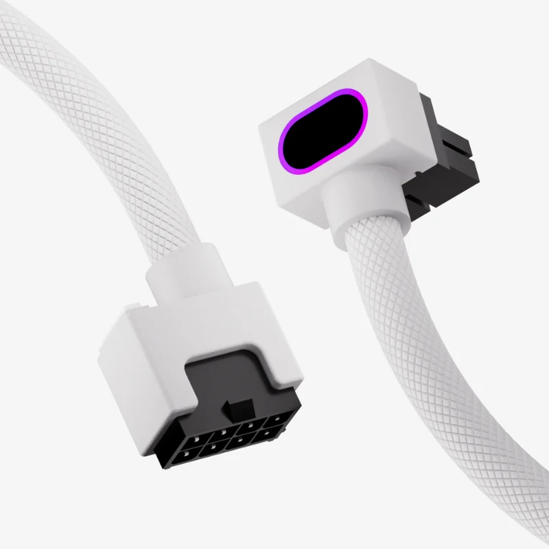 AIJS GPU 8PIN Extension Cable with ARGB, Graphics Card Connection One-wire Extension Cable, Computer Power Cables
