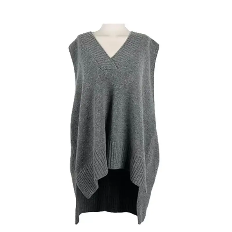 V-hals Mouwloos Los Gebreide Riem Trui Vest Vrouwen Veelzijdige Bovenkleding Herfst Winter Tops Nieuwe CasualSolid Knitwear Tank Top