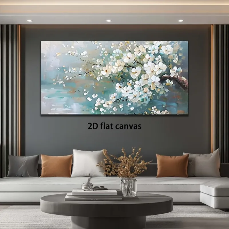 1pc frameless Canvas Painting Modern Blossom Canvas Wall Art, Frameless Abstract Branch Wall Art Pictures Living room Decoration