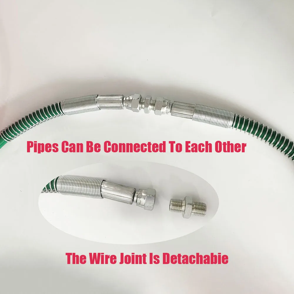 1/4 Inch Luchtloze Hogedrukbuis, Airless Spuitslang Connector, Ultra Flexibele 0.5M-40M Dubbellaagse Vezelbuis