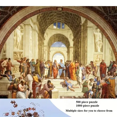 Large Size Jigsaw Puzzle 500/1000/1200/2000 Pcs School of Athens Famous Jigsaw Puzzles for Adults Stress Relief Toys Gift