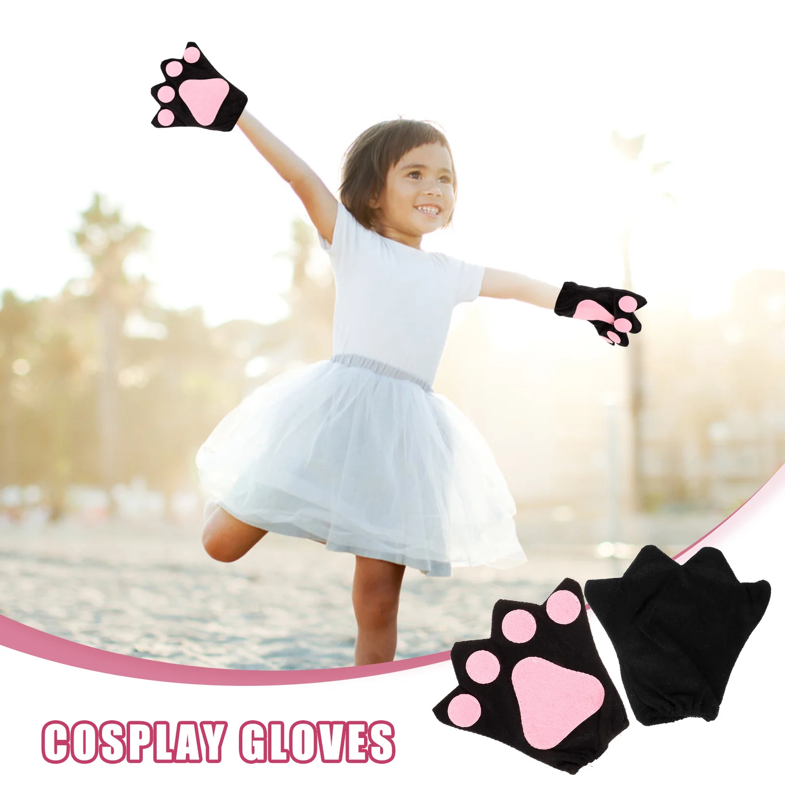 

Cute Animal Gloves Claw Mitten Cosplay Costume Accessory Comfortable Party Stage Printer Supplies Accessories