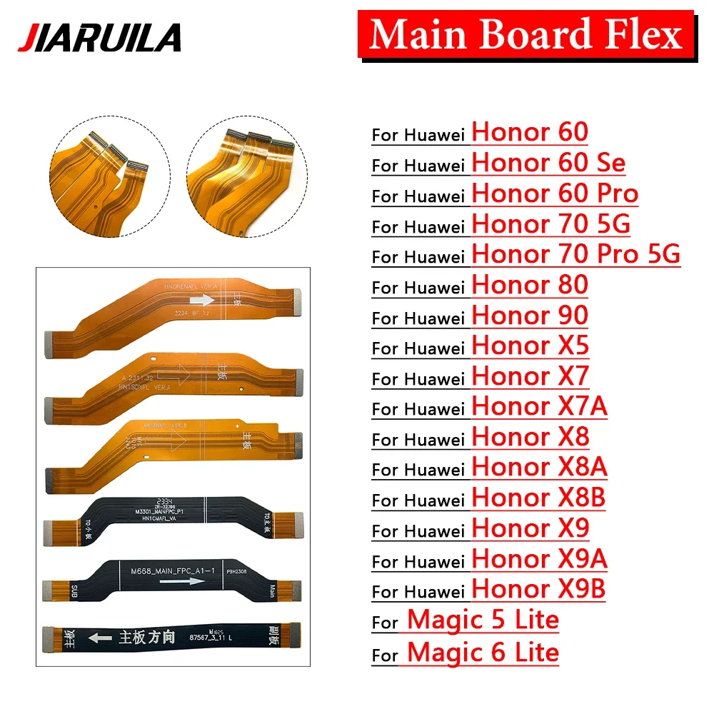 Main Motherboard Flex Connector Board Flex Cable For Huawei Honor 60 70 Pro 80 90 X7 X7A X8 X8A X8B X9 X9A X9B Magic 5 6 Lite