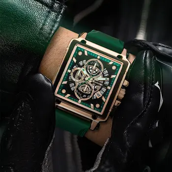 10 best sales ساعات رجالية مستطيلة الشكل - №5