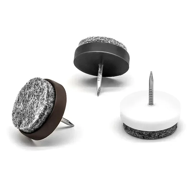 30pcs 14-28mm 플라스틱 펠트 손톱 미끄럼 방지 의자 테이블 침대 찬장 다리 패드 가구 나무 바닥 보호기 네일 하드웨어