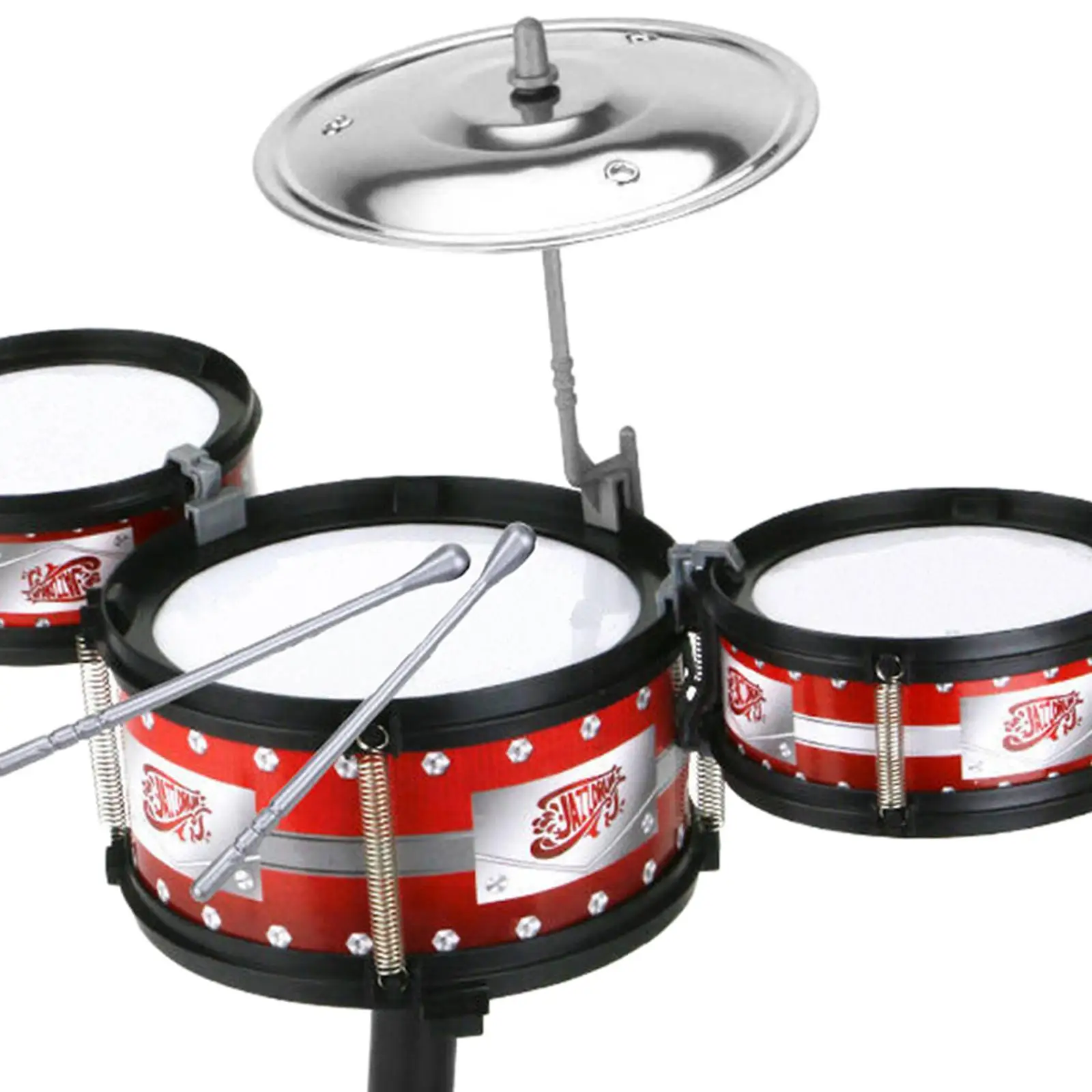 Beginners Kids Drum Set Band Rock Set Musical Toys Educational Toys Toddlers Educational Drum Set for Children Kindergarten