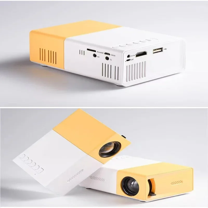 2024 New YG300 Mini LED Projector Yg300 Upgraded Version 1000 Lumen 320x240P HDMI-compatible USB Audio Home Media Player Beamer