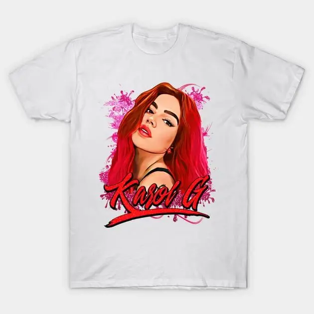 

Футболка Karol G Merch Singer, летняя Мужская/женская футболка с круглым вырезом и коротким рукавом, уличная одежда в стиле Харадзюку