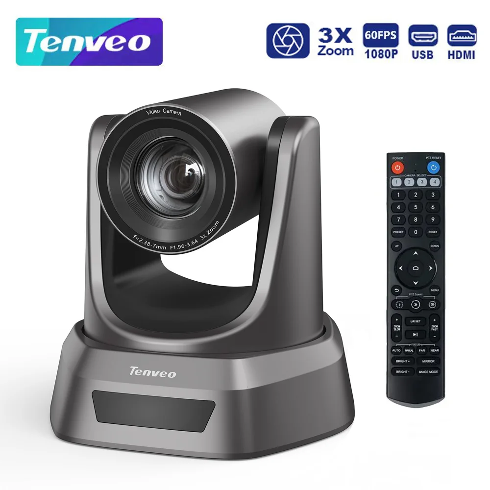 Broadcast PTZ Optical Camera 1080P Camera HD-MI USB Outputs For Video Conference Church Live Streaming System