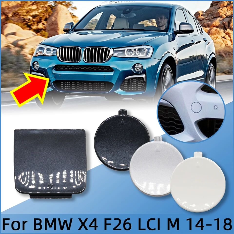 

Auto Front Rear Bumper Tow Hook Cover Cap For BMW X4 F26 LCI M-Sport 2014 2015 2016 2017 2018 #51118065883 51128066750