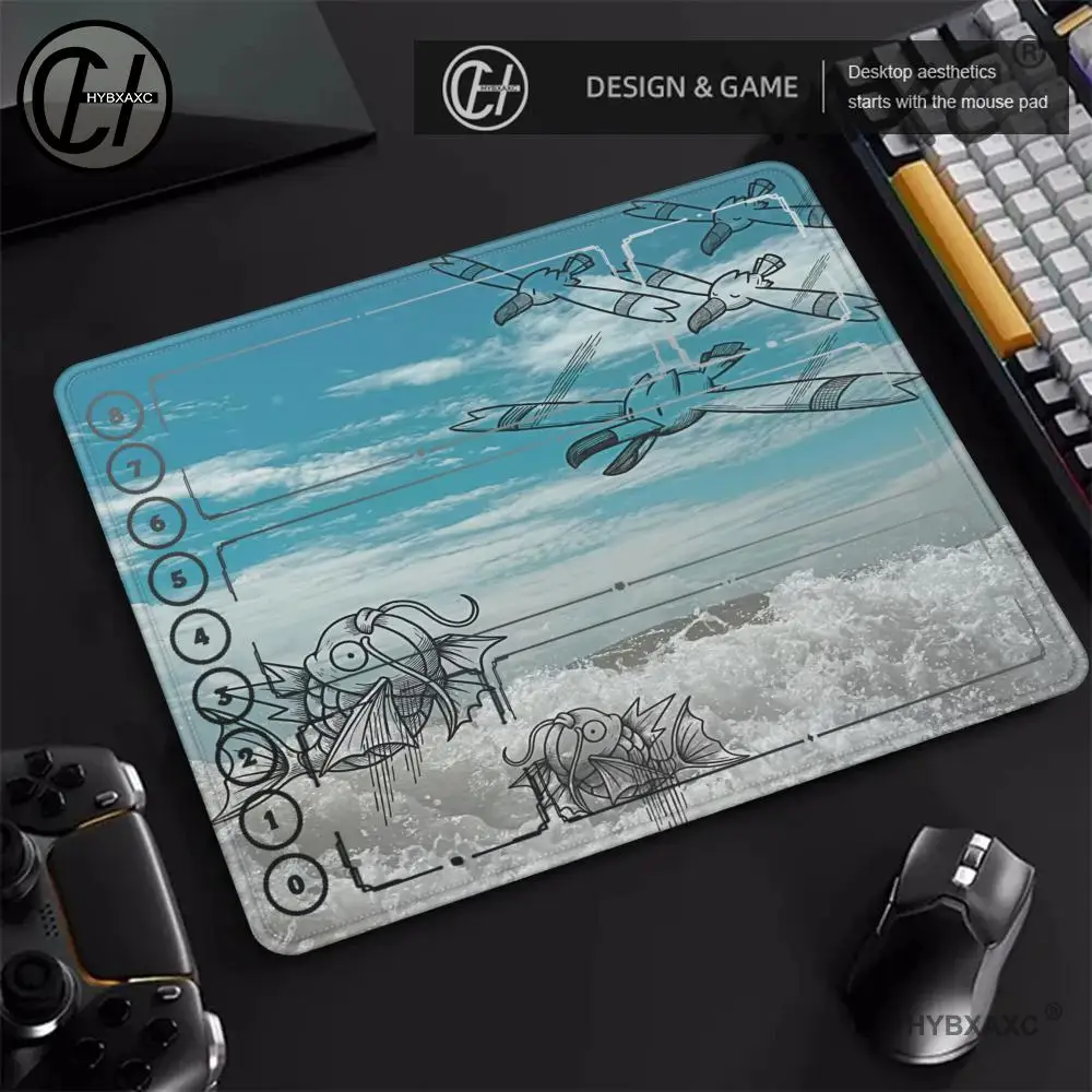 HYBXAXC Ocean Fish Bird Mouse Pad Small Mouse Pad Desk Pad Desktop Computer Keyboard Wireless Mouse Boy Girl Gift for Play games