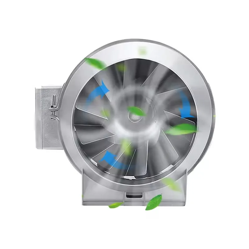 With Unique Design Wireless Kinetic Energy Remote Control Diagonal Flow Mute Booster Pipeline Duct Fan Blower