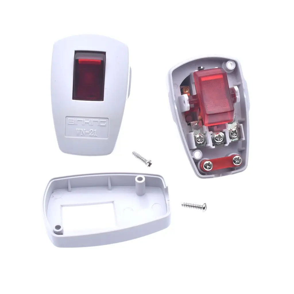 Germany Schuko Type F Rewireable Power Plug 250V 10Amp W/ LED Indicator Switch Detachable European Plugs