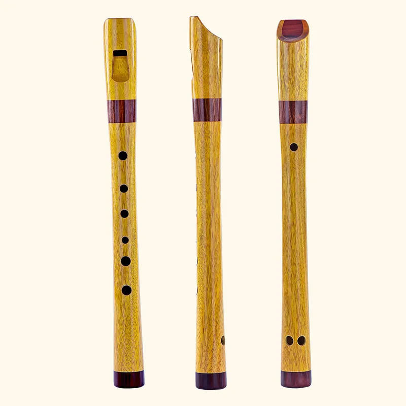 Chinese Wooden Flute 7 Holes G/F Key Recorder Beginners Playing Portable Vertical Flute Adult Professional Musical Instrument